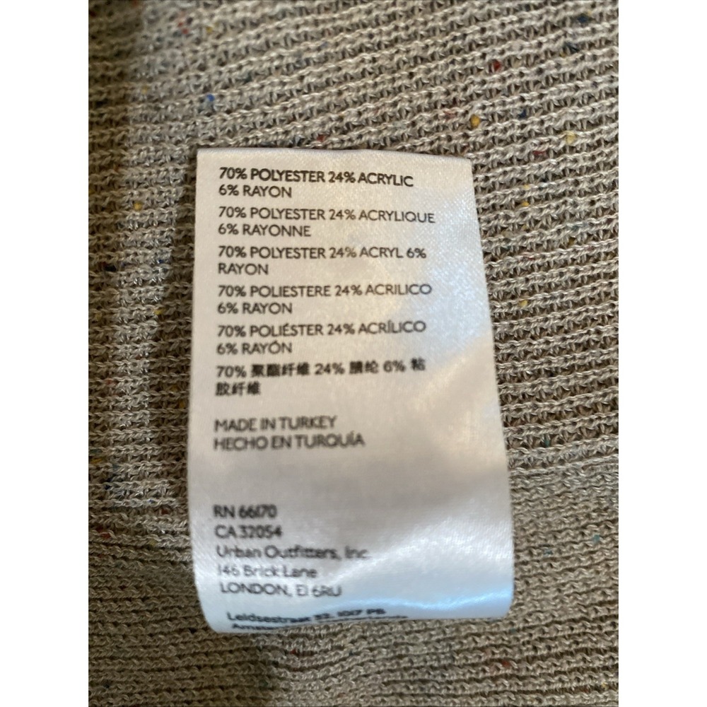Daily Practice Anthropologie‎ Beige Confetti V-Neck Waffle Knit Sweater Size XS - Picture 9 of 9